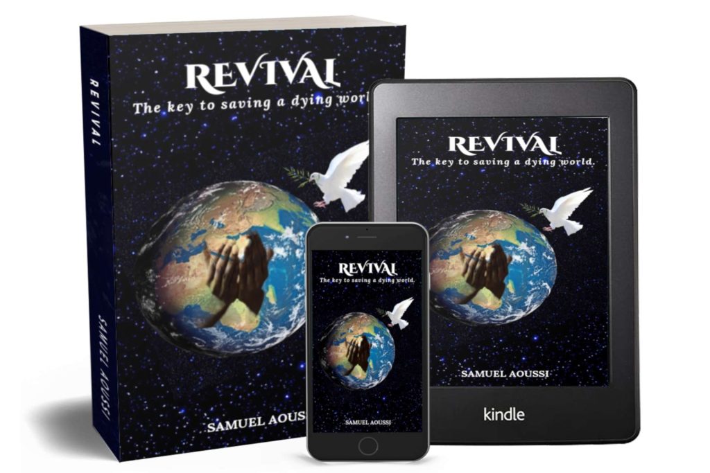 A 3D image of the book titled: Revival, The Key to Saving a Dying World by Samuel Chris Immanuel Aoussi